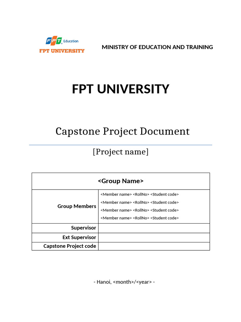 FPT University Capstone Project Overview | PDF | Machine Learning ...