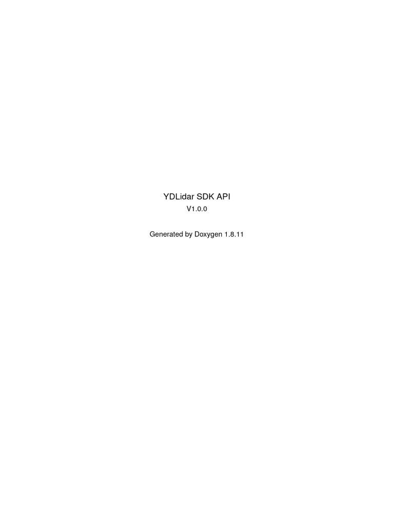 YDLidar SDK API Documentation | PDF | Programming Paradigms | Software ...
