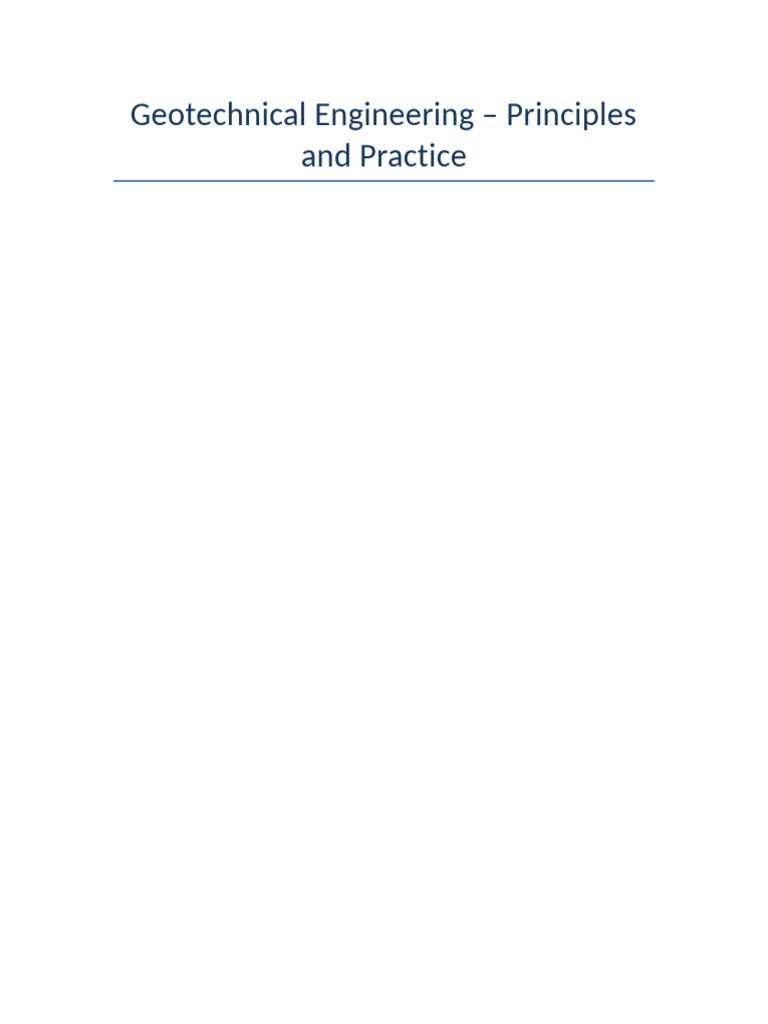Geotechnical Engineering Principles Explained | PDF | Geotechnical ...