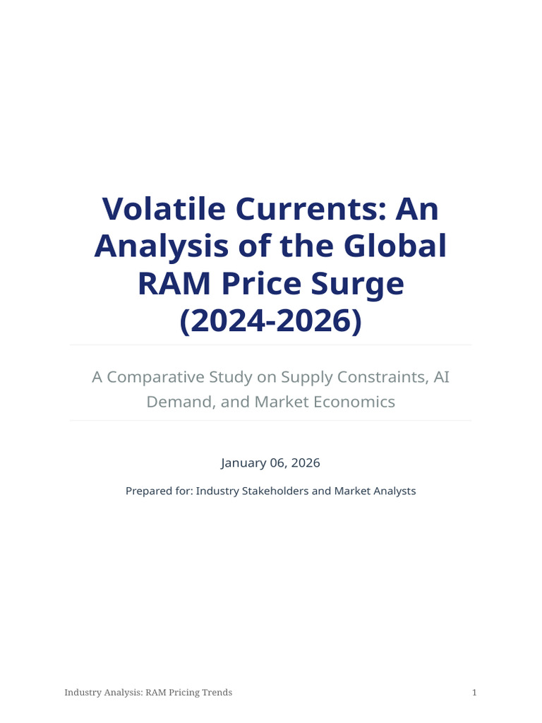 Global RAM Price Surge Analysis 2024-2026 | PDF | Random Access Memory ...