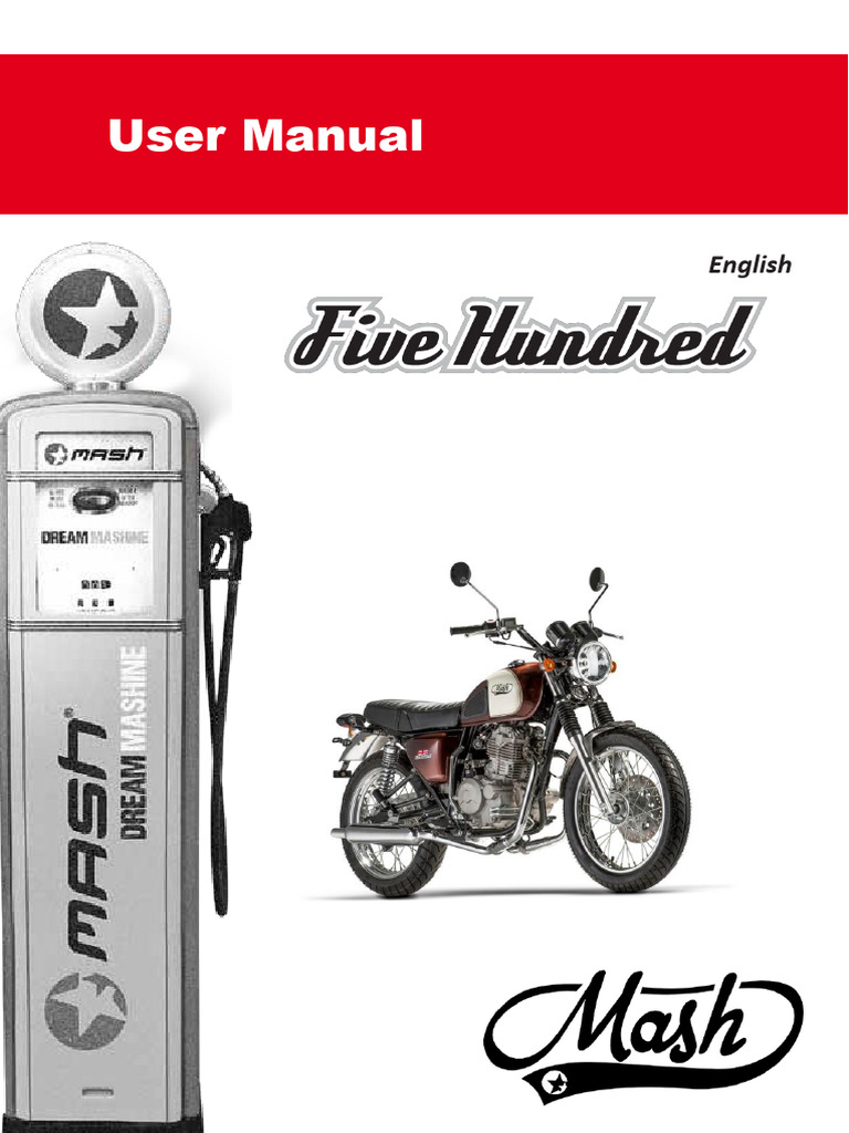 MASH 500 Motorcycle User Manual | PDF | Motor Oil | Anti Lock Braking ...