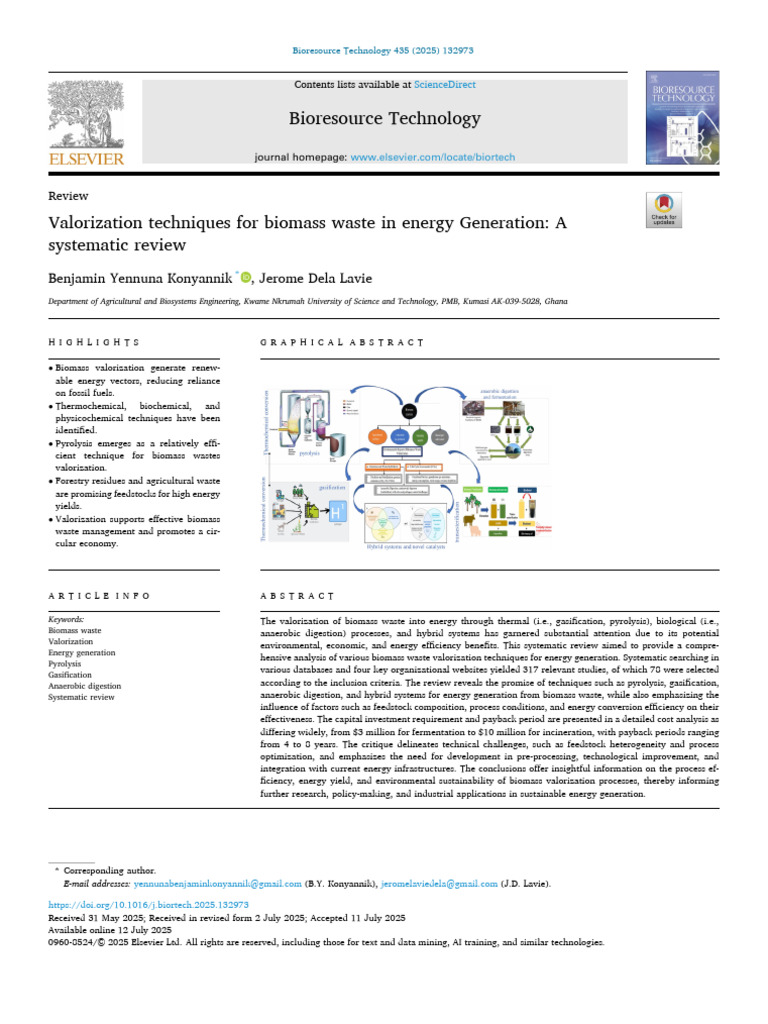 Biomass Waste Valorization for Energy | PDF | Biofuel | Bioenergy