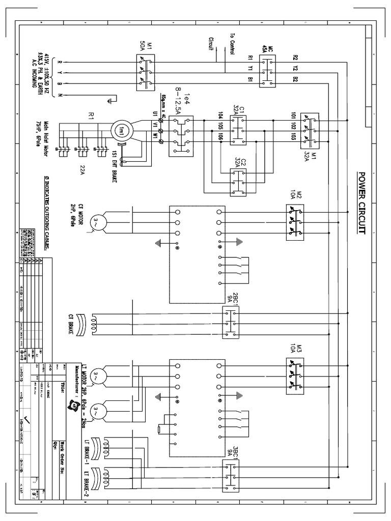 Electrical Drawing for EOT Crane | PDF