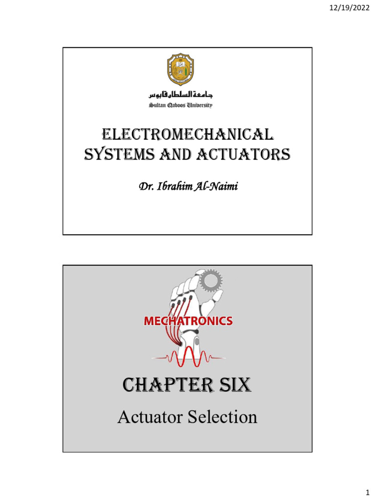 Actuator and Motor Selection Guide | PDF | Electric Motor | Force