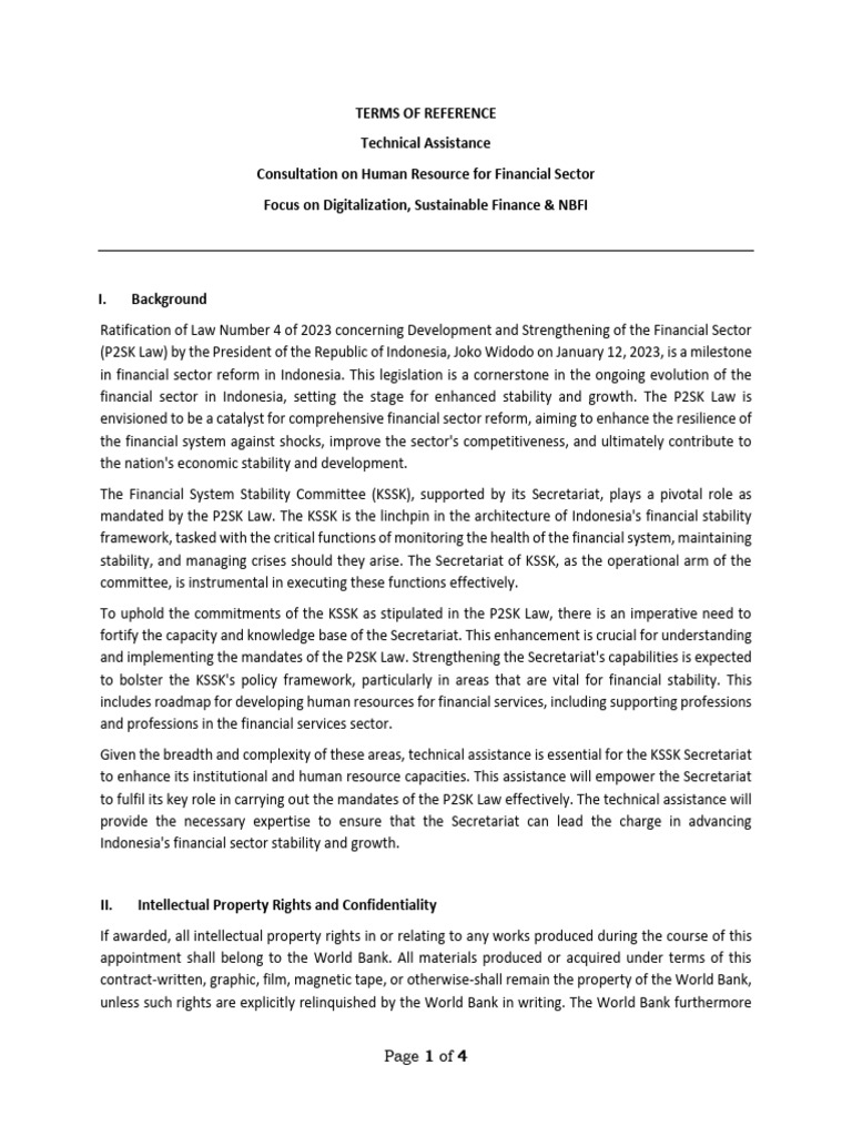 ToR On HR Development - 2 | PDF | Profession | Accountant
