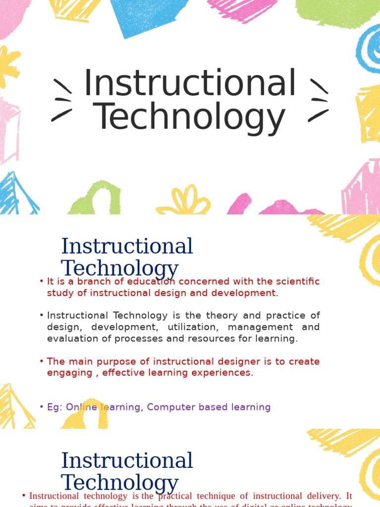 Understanding Instructional Technology | PDF | Educational Technology ...