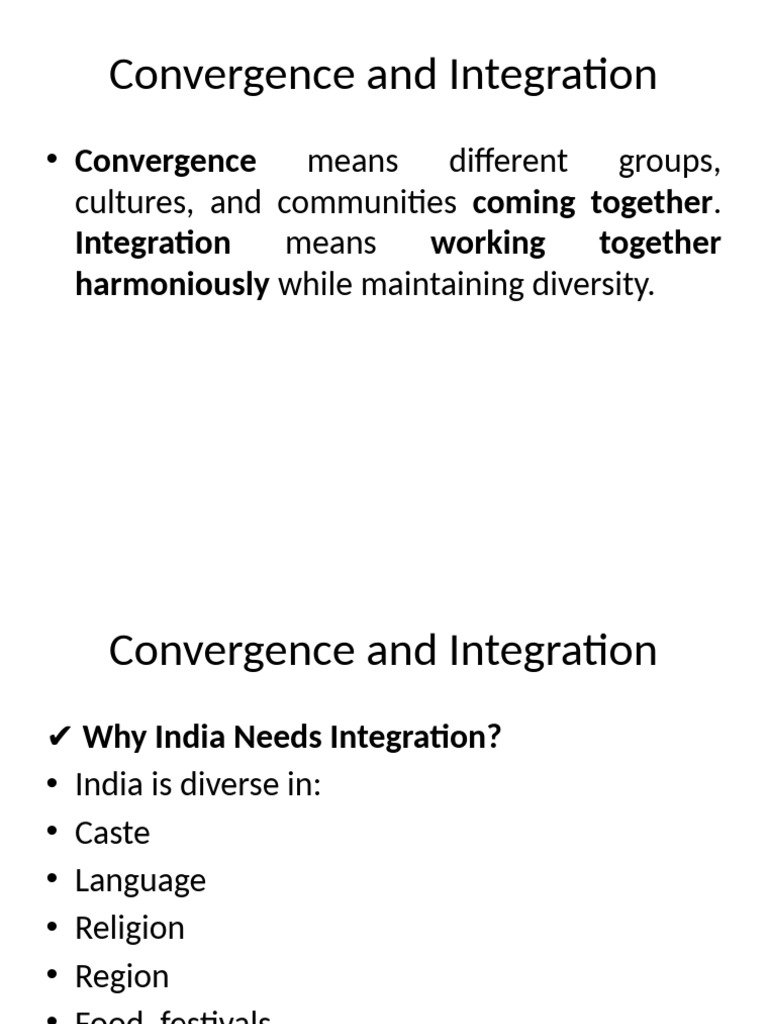 Convergence Integration PPT | PDF