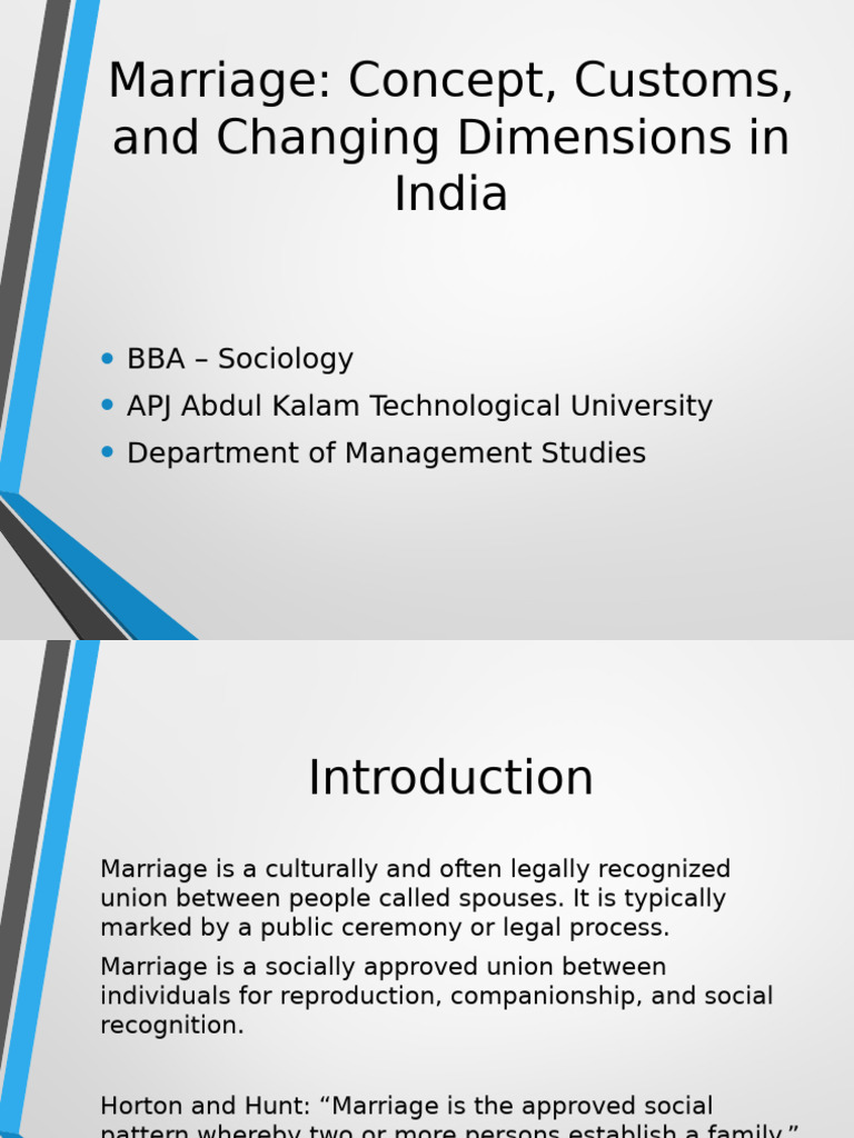 Marriage Customs and Changes in India | PDF | Marriage | Family