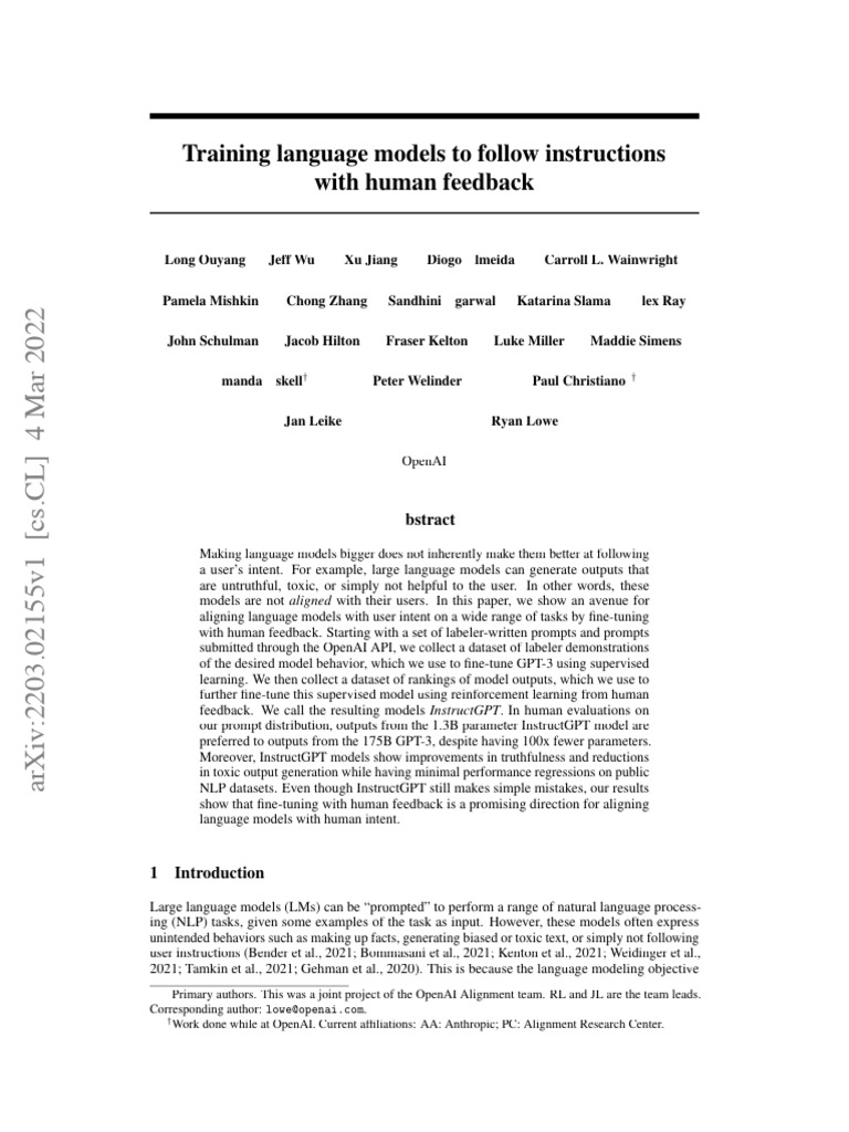 Instruct GPT | PDF