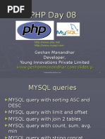 08 PHP MYSQL Complex Queries Functions