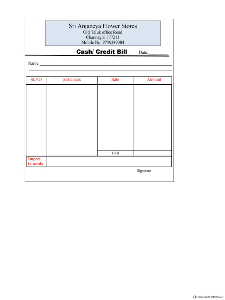 Flower Bill | PDF