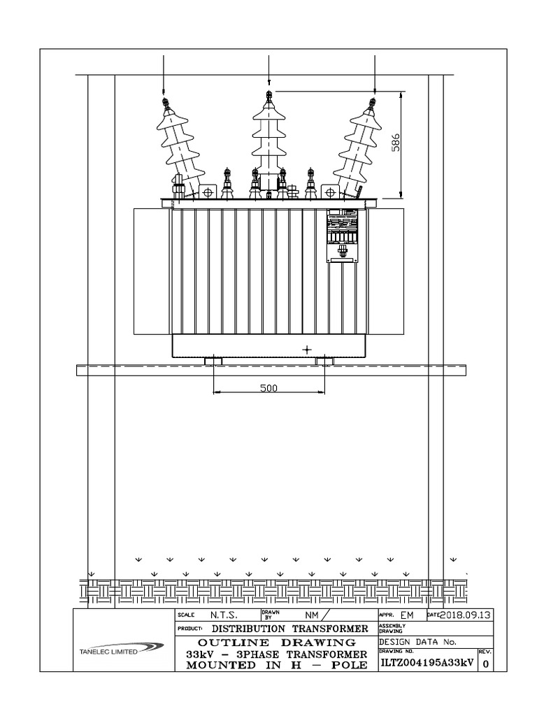 33 KV Transformer Mounted in H - Pole | PDF