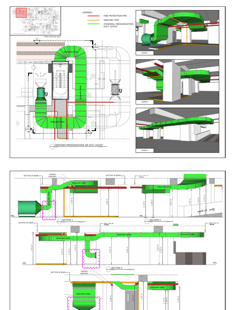 Proposed Air Duct Layout Plan | PDF | Pedestrian Infrastructure ...