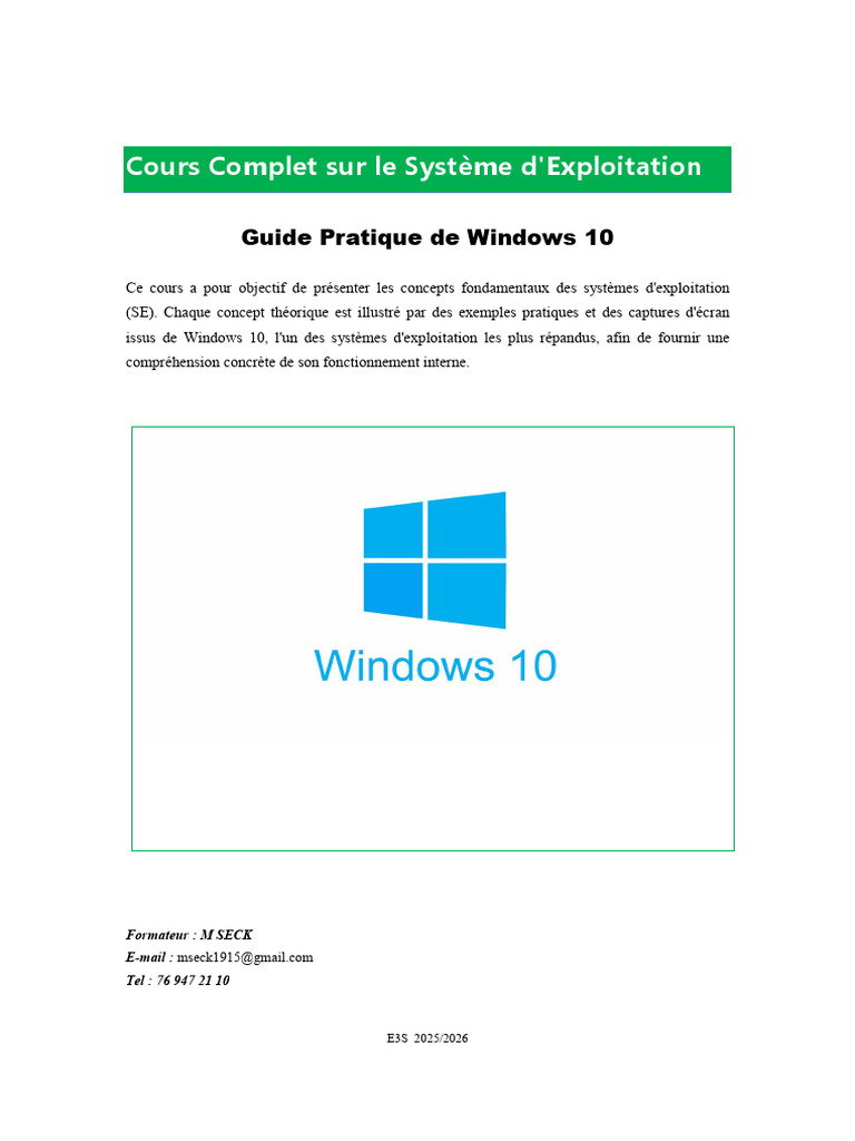 Guide Complet sur Windows 10 SE | PDF | Système d'exploitation | Kernel ...