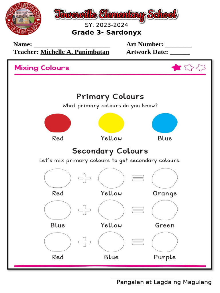 Q2 - Secondary Colors Activity | PDF