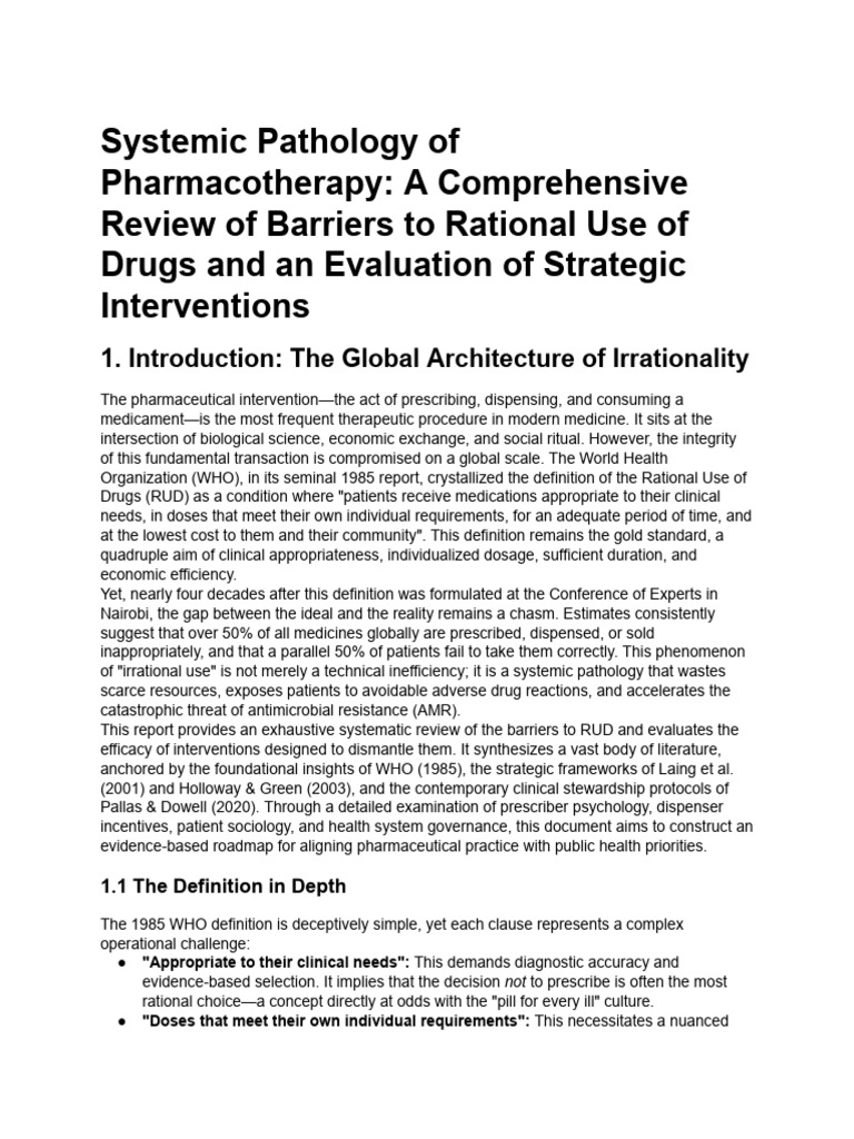 Barriers to Rational Drug Use: A Review | PDF | Antimicrobial ...