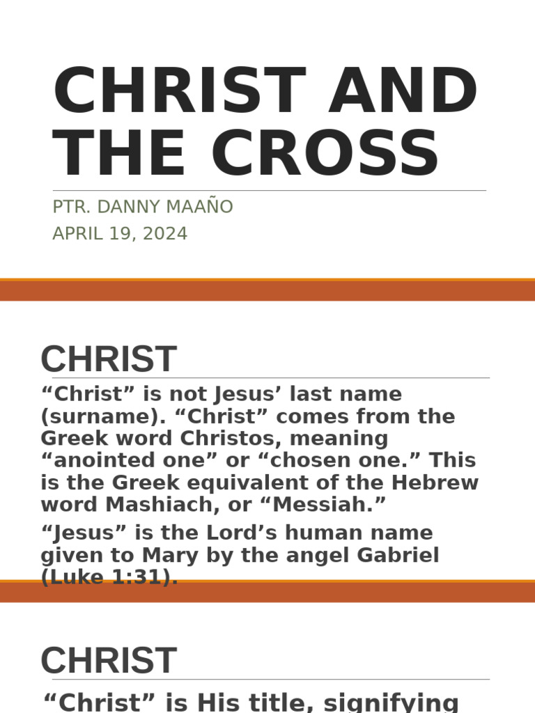Understanding Christ and the Cross | PDF | Jesus | Eternal Life ...
