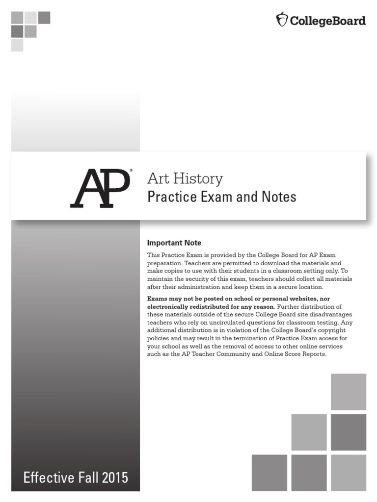 AP Art History Practice Exam Guide | PDF | Advanced Placement ...