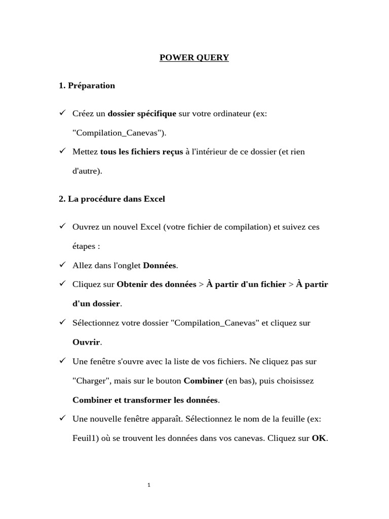 Guide Power Query pour Excel | PDF