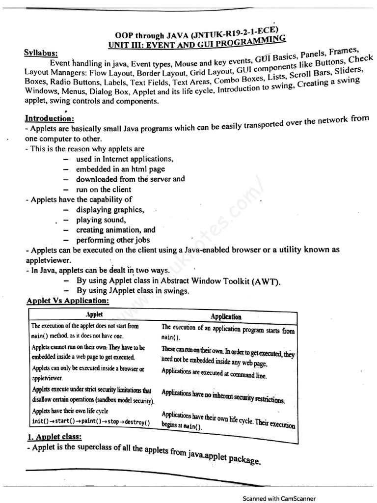 19-Java-Unit 3 | PDF