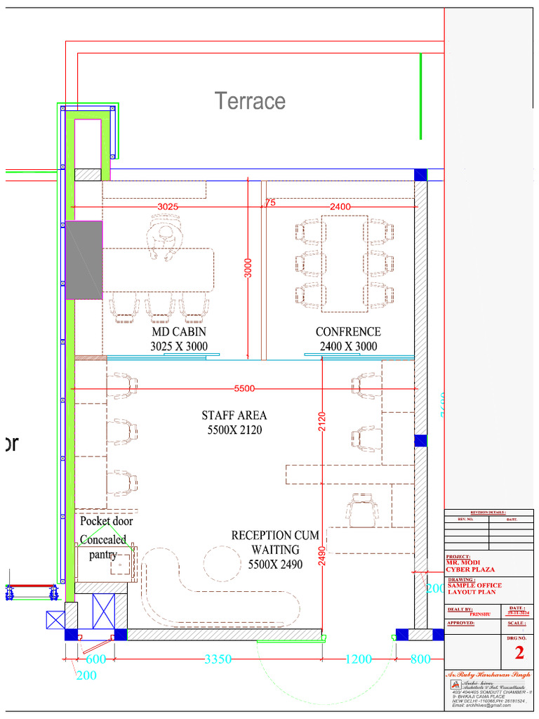 Layout Plan of Sample Office | PDF