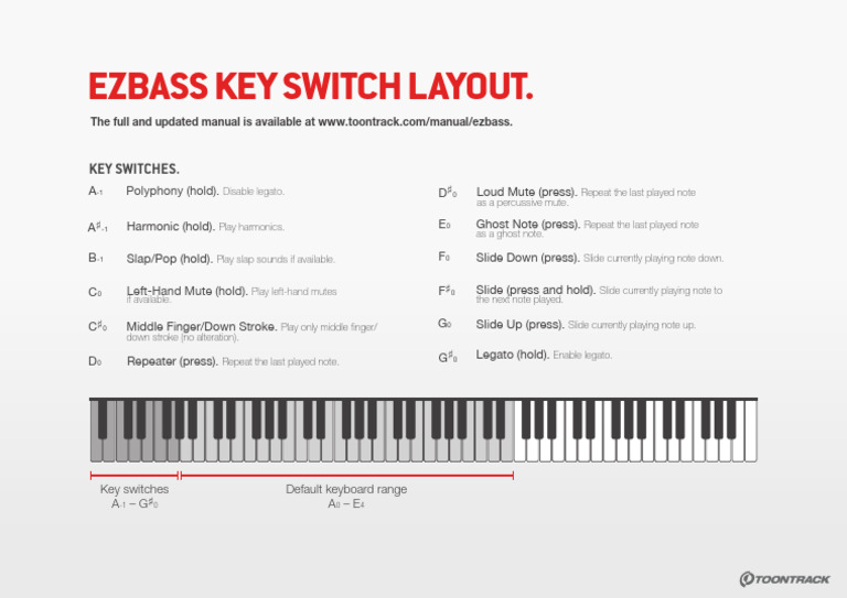 EZbass Key Switch Layout | PDF