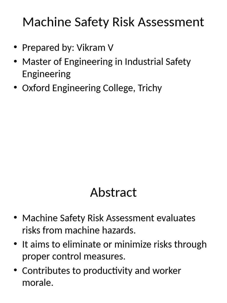Machine Safety Risk Assessment Guide | PDF | Hazards | Risk