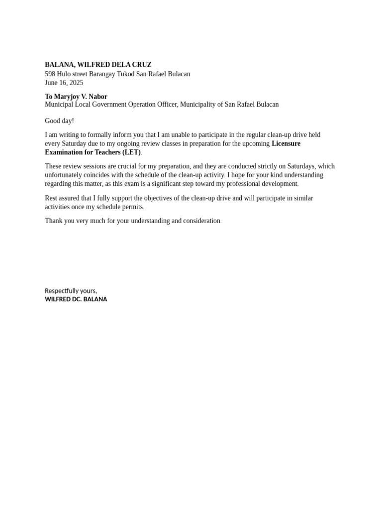 Letter To DILG | PDF