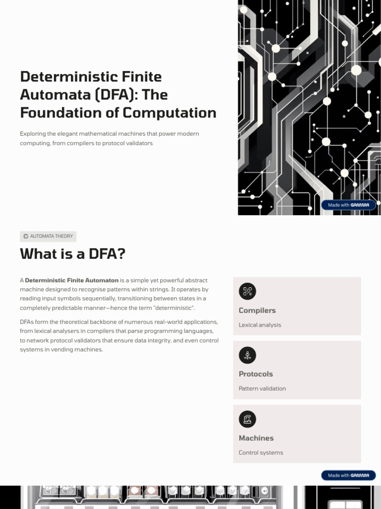 Deterministic Finite Automata DFA the Foundation of Computation | PDF ...
