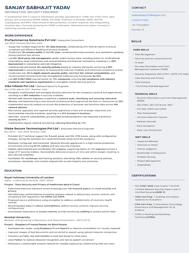 Information Security Engineer Profile | PDF | Crime Prevention ...