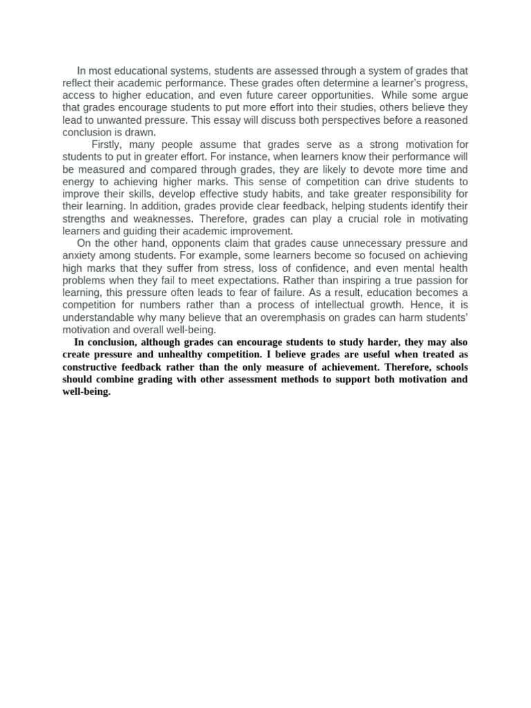 The Impact of Grades on Student Motivation | PDF