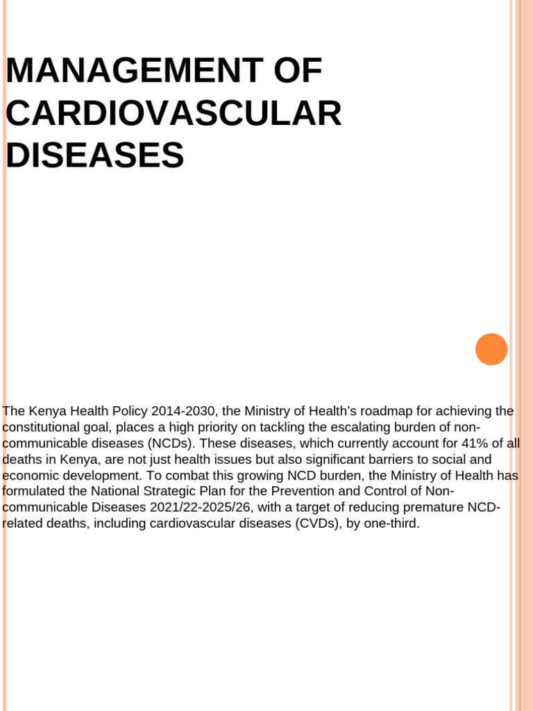 Management of Cardiovascular Diseases in Kenya | PDF | Atherosclerosis ...