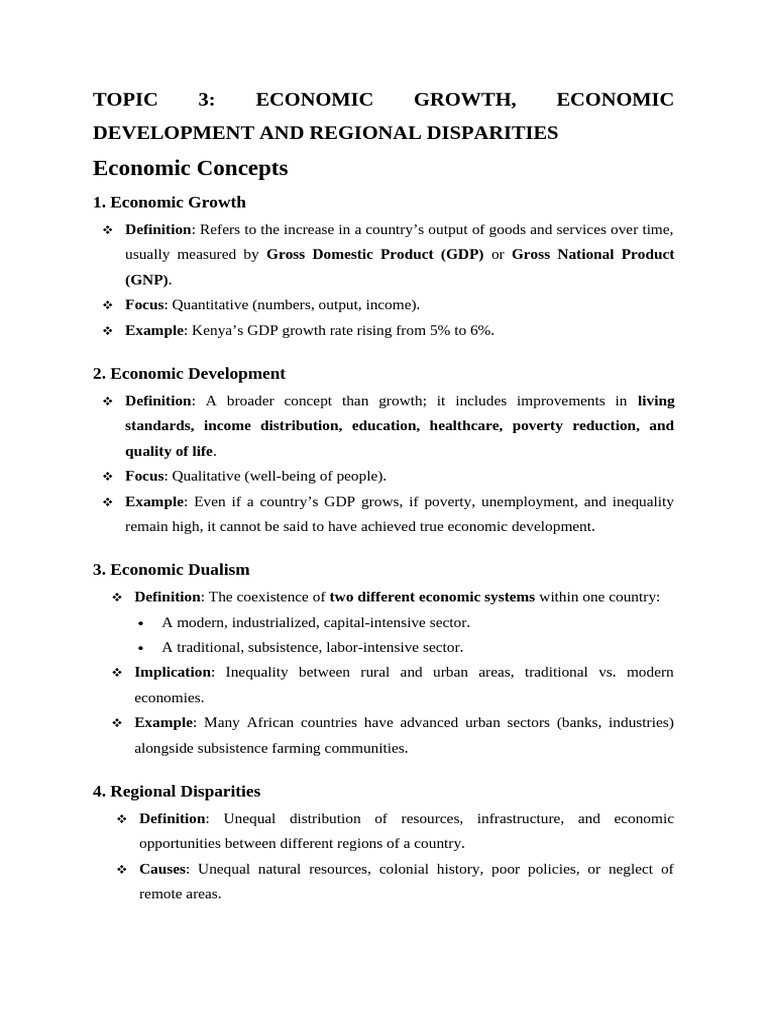 Economic Growth and Regional Disparities | PDF | Economic Growth ...