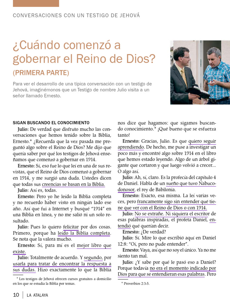 Cuándo Comenzó A Gobernar El Reino de Dios - I | PDF | Daniel (figura ...