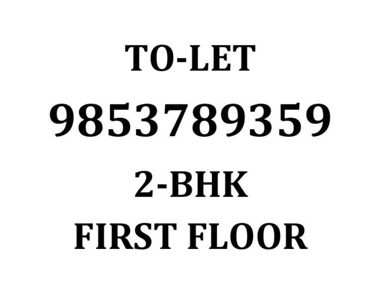 To Let | PDF