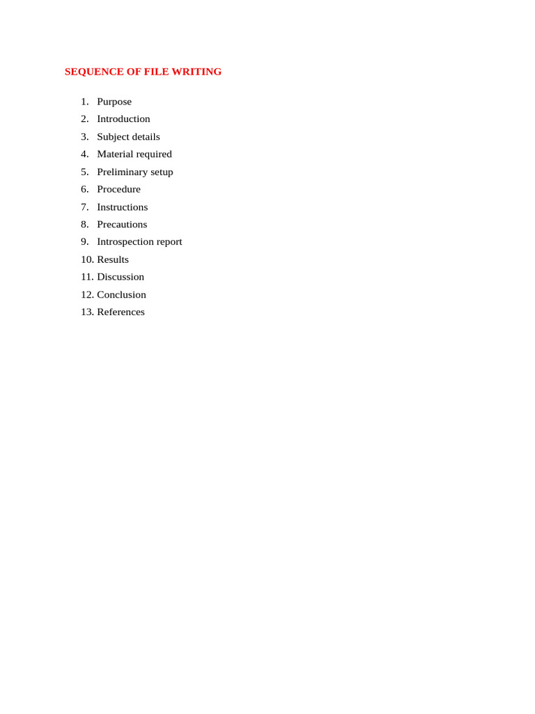 File Writing Procedure and Guidelines | PDF