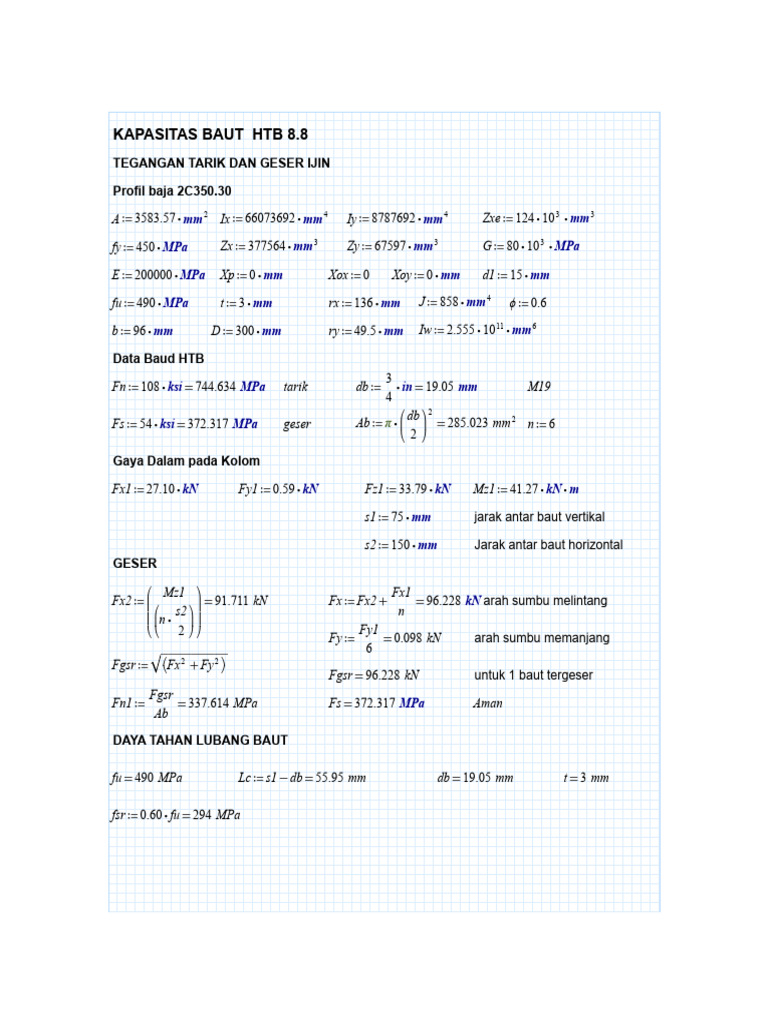 Sambungan Kolom - Rafter | PDF