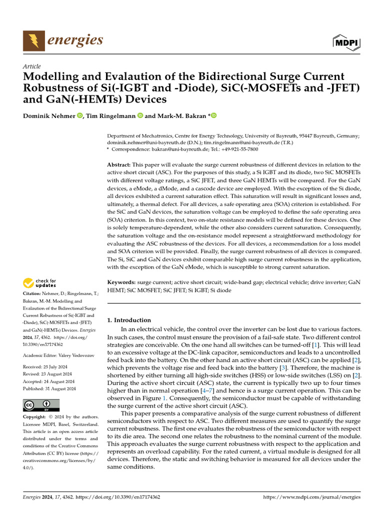 Surge Current Robustness of Power Devices | PDF | Capacitor | Electric ...