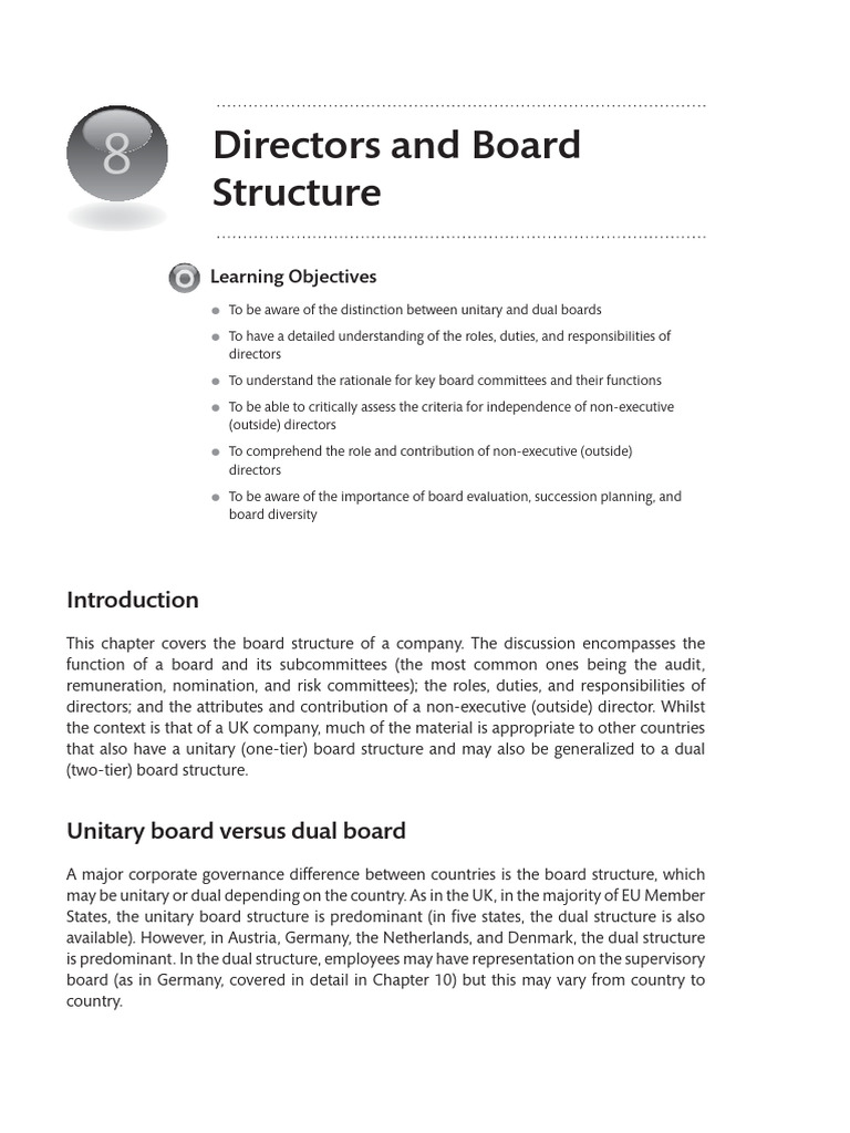 Understanding Board Structures and Roles | PDF | Board Of Directors ...