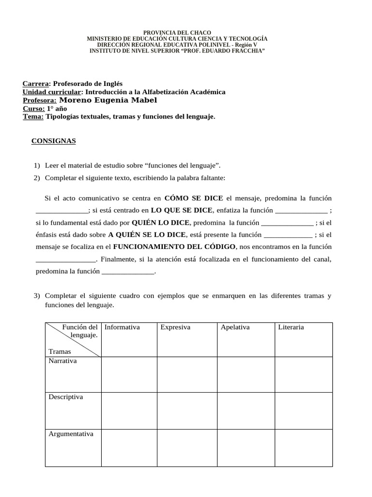 Funciones del Lenguaje en Textos Académicos | PDF