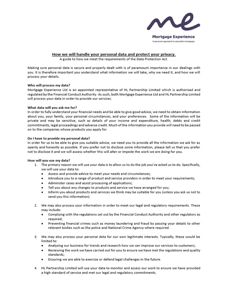 1. M Ex GDPR_Data_Protection_Statement_v | PDF