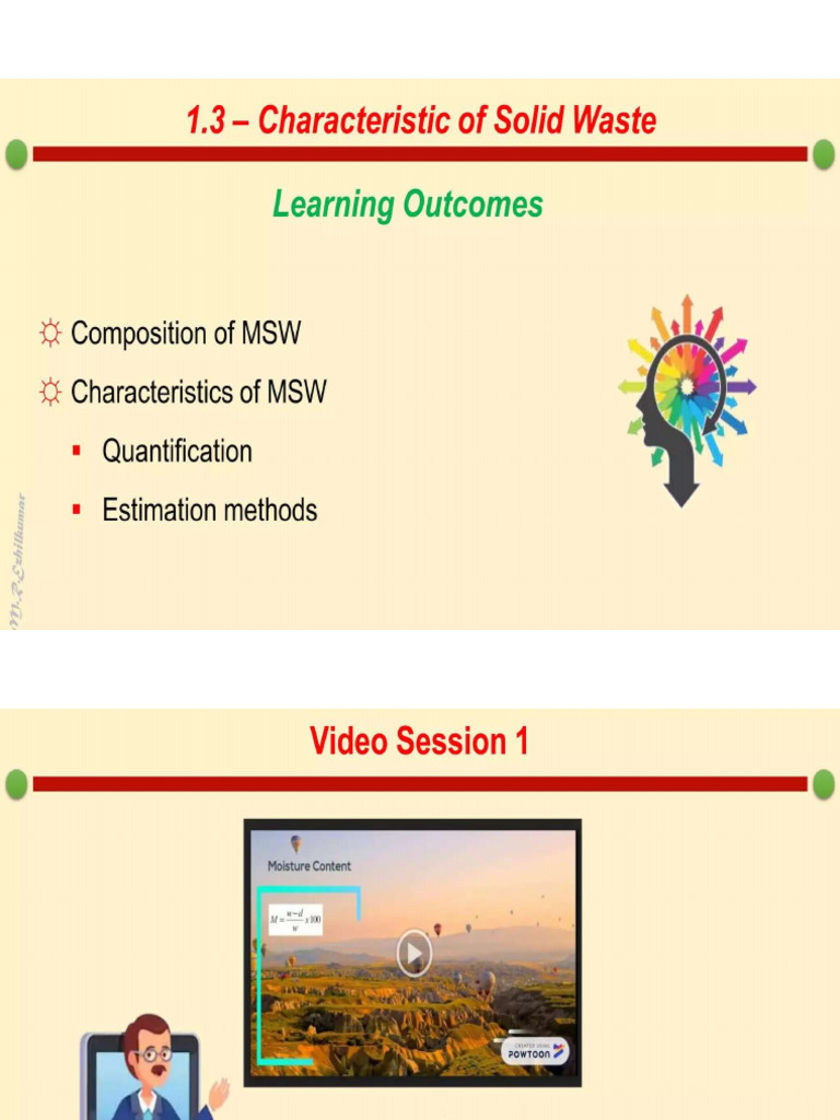 UNIT 1-Characteristics & Composition of SWs | PDF