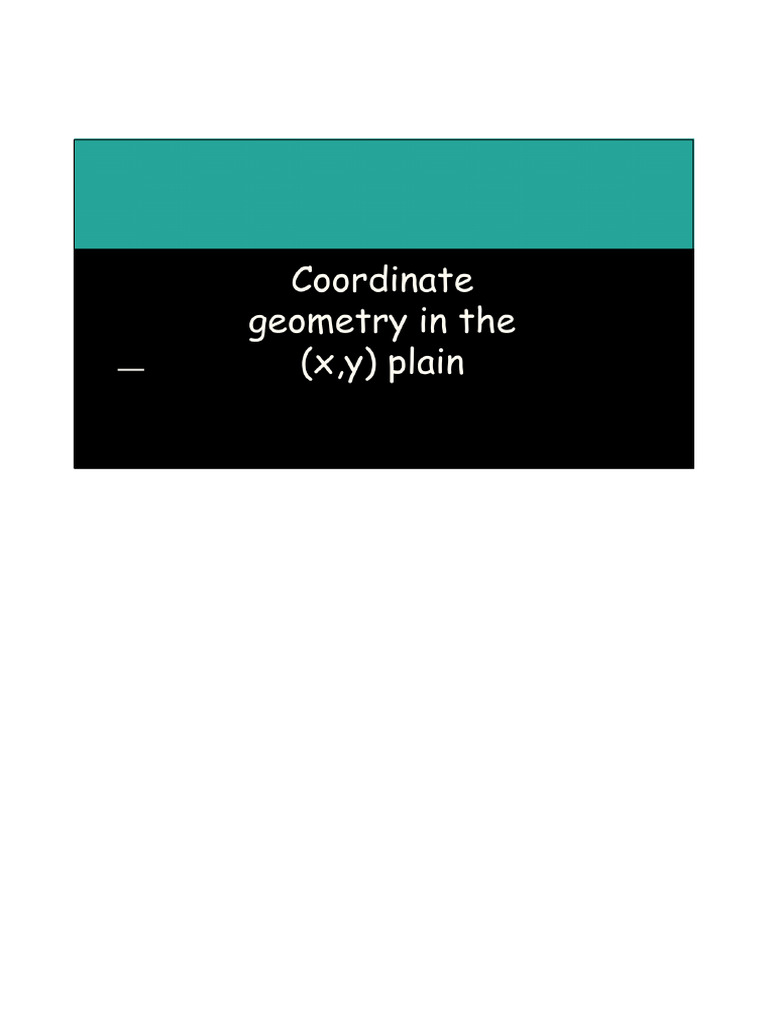 01 Coordinate Geometry Slides-2 | PDF