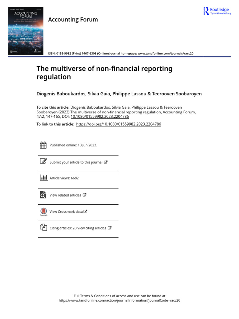 Non-Financial Reporting Regulation Insights | PDF | Corporate Social ...