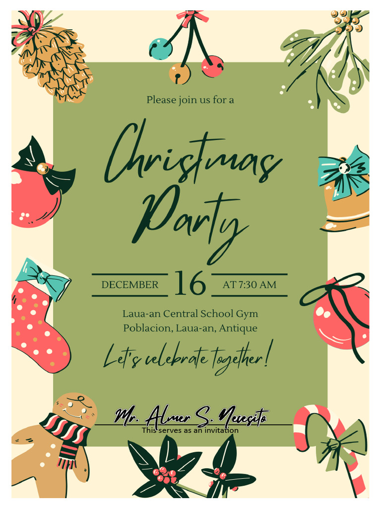 School Christmas Program Invitation | PDF