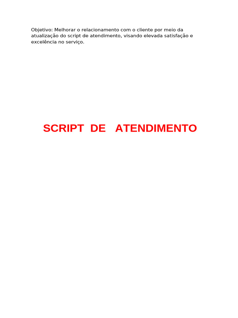 Script de Atendimento ao Cliente Eficiente | PDF | Rede de computadores ...
