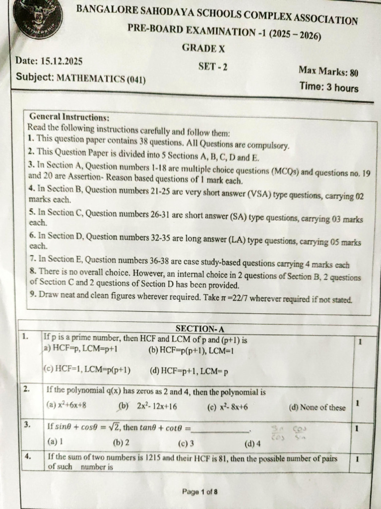 Maths Set 2 | PDF