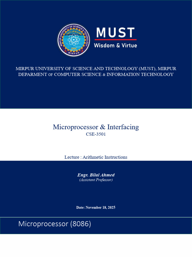 8086 Microprocessor Arithmetic Instructions | PDF | Binary Coded ...
