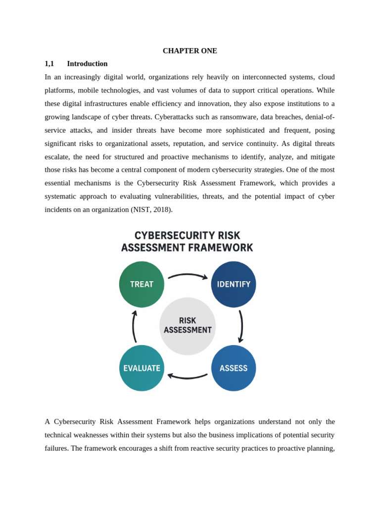 Cybersecurity Risk Assessment Framework | PDF | Computer Security ...