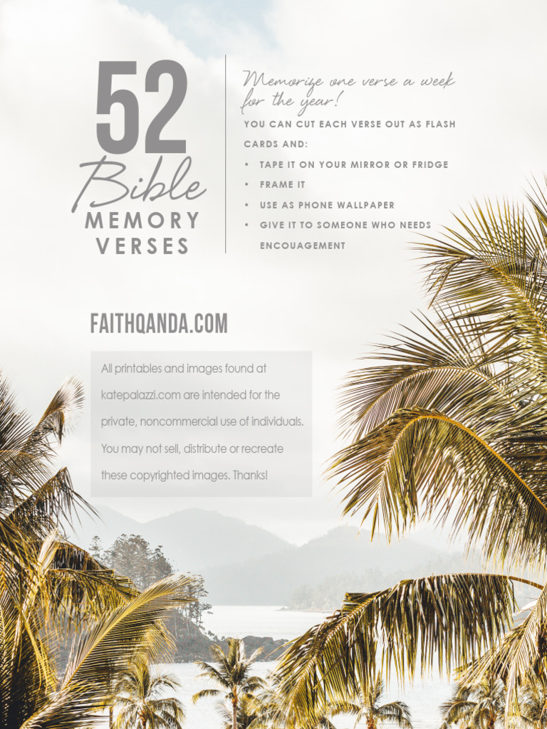 Memory Verse Cards Faith QA | PDF | Lord's Prayer | Religious Belief ...